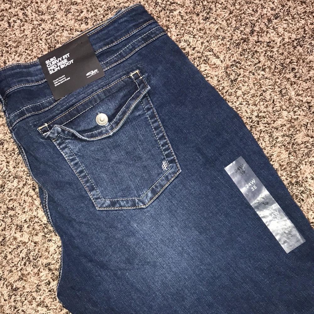 🐠Silver Brand SUKI Curvy Plus Size mid rise slim bootcut jeans | NWT! - Picture 8 of 10